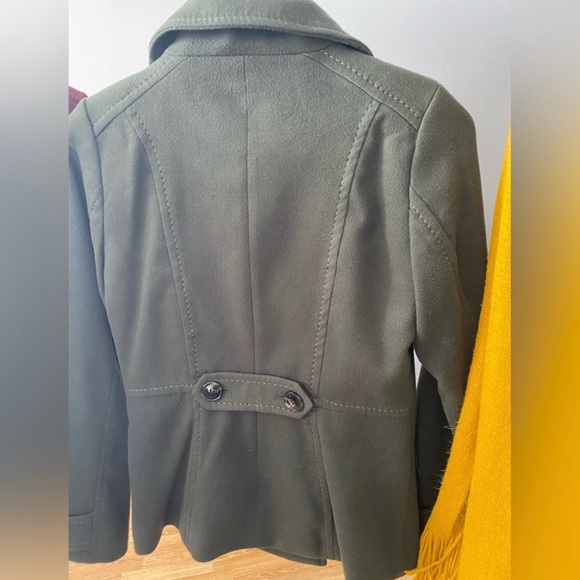 H&M Olive Green Pea Coat - Picture 2 of 12